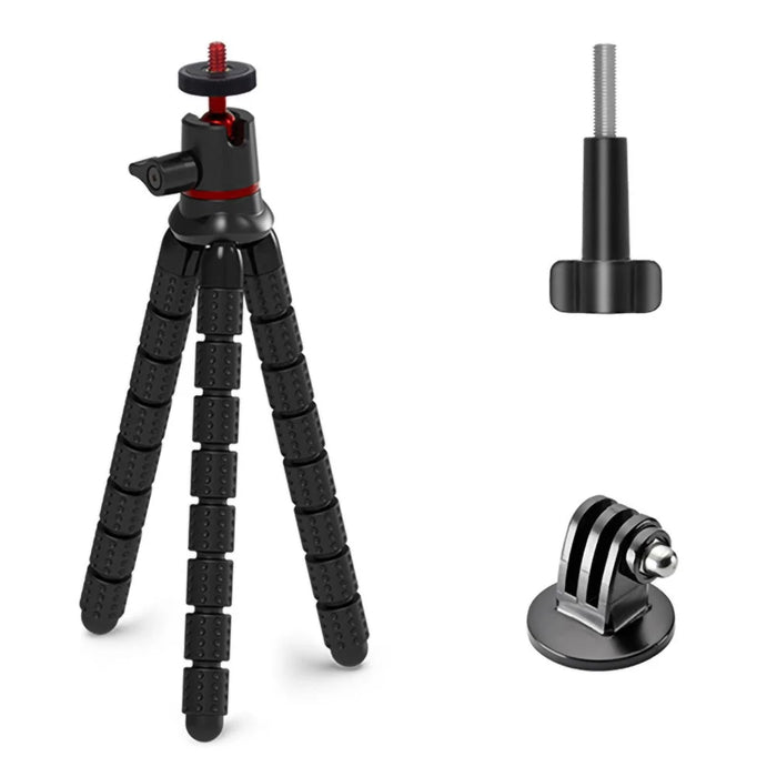 JUNNX JX-PJ-04-A Rotating Ball Head Octopus Tripod Flexible Leg Stand with Screw Adapter - 1