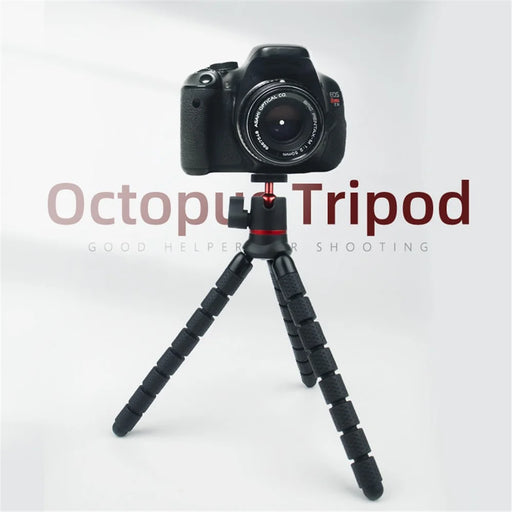 JUNNX JX-PJ-04-B Rotating Ball Head Flexible Octopus Tripod Stand with Mobile Phone Holder Clip - 2