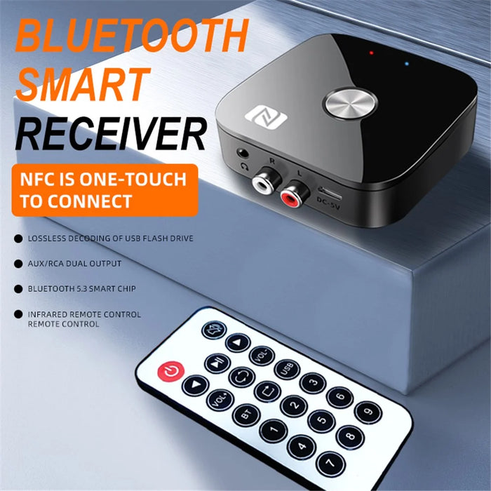T68 Vintage Audio Amplifier Wireless Adapter NFC Bluetooth-compatible 5.3 Audio Adapter with 3.5mm / RCA - 5