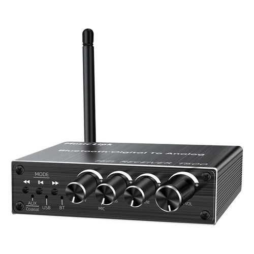 T500 U-Disk Mic Amplifier Speaker Converter with Remote Control, Bluetooth-compatible 5.3 Audio Adapter - 1
