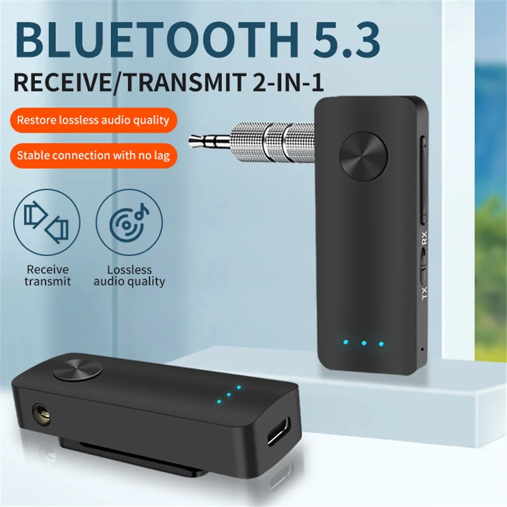 T66 Wireless Bluetooth-compatible Adapter Hands-free Call Audio Receiver Transmitter - 3