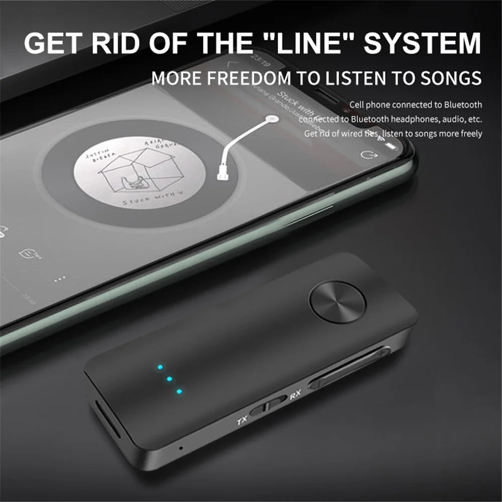 T66 Wireless Bluetooth-compatible Adapter Hands-free Call Audio Receiver Transmitter - 6