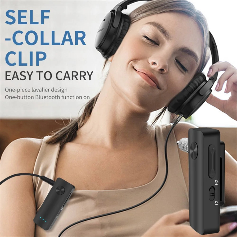 T66 Wireless Bluetooth-compatible Adapter Hands-free Call Audio Receiver Transmitter - 7