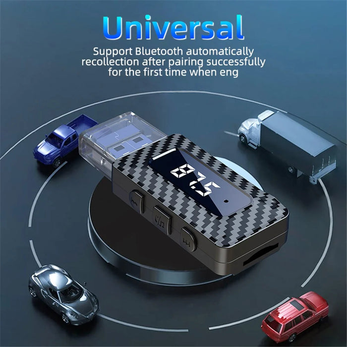 W3 Wireless USB Bluetooth-compatible 5.3 Music Receiver AUX Audio Adapter FM Transmitter - 6