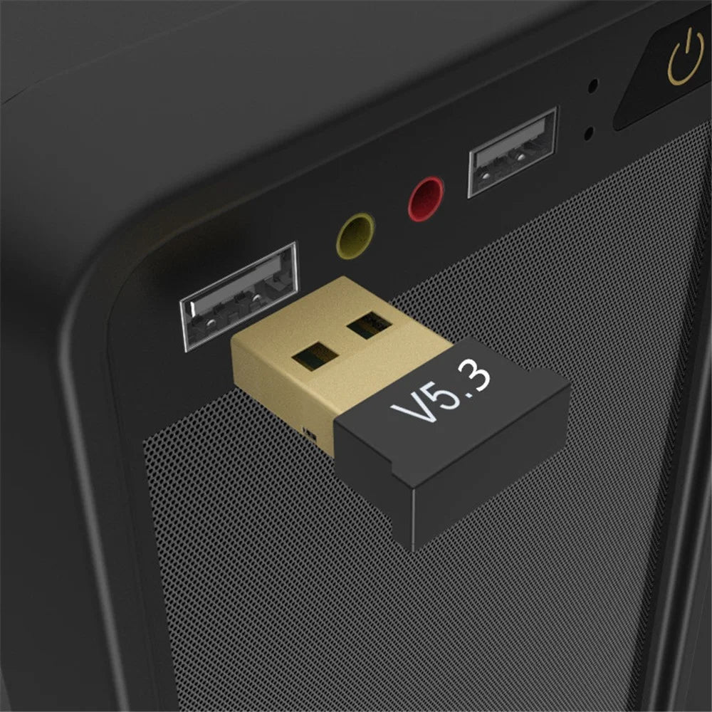 Computer USB Bluetooth-compatible 5.3 Adapter Receiver Dongle Transmitter for Laptop Headset - 5