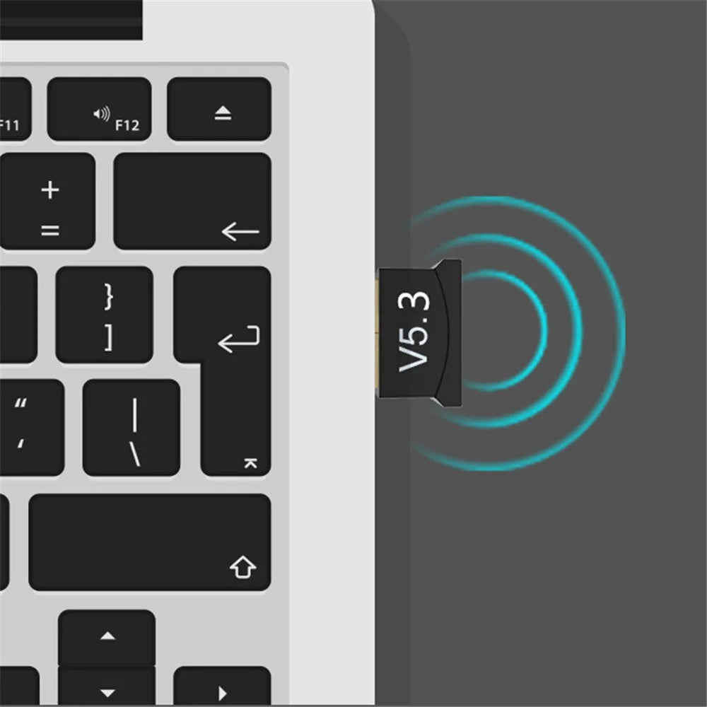 Computer USB Bluetooth-compatible 5.3 Adapter Receiver Dongle Transmitter for Laptop Headset - 6