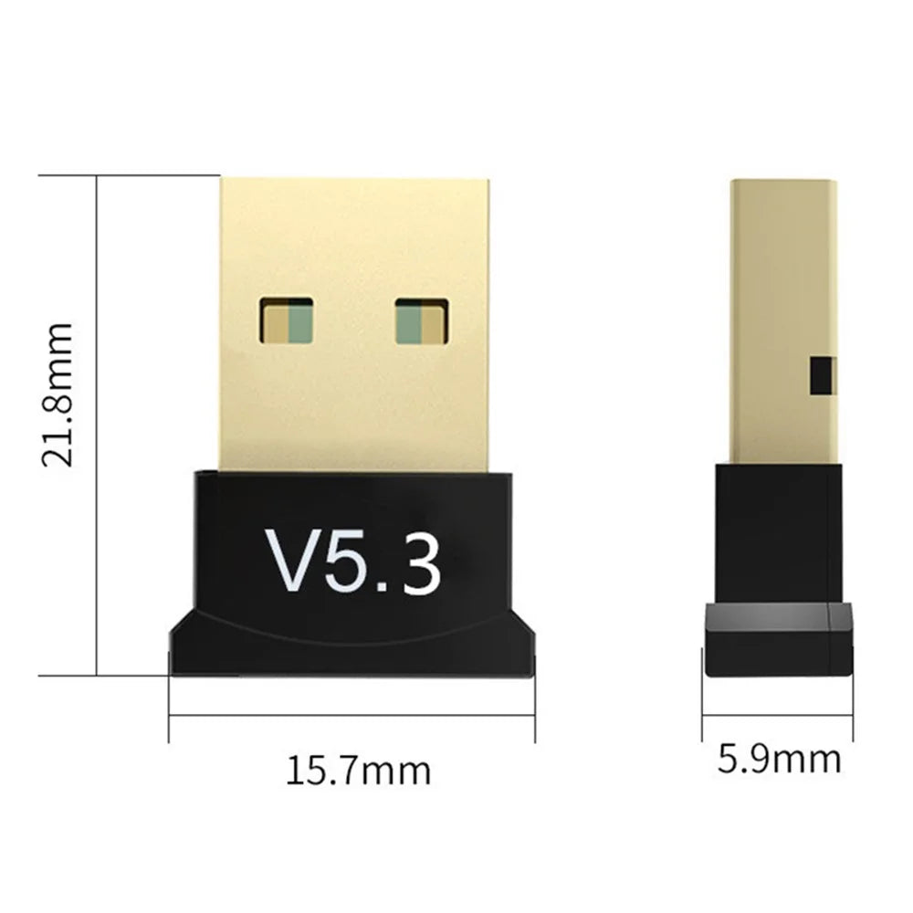 Computer USB Bluetooth-compatible 5.3 Adapter Receiver Dongle Transmitter for Laptop Headset - 7