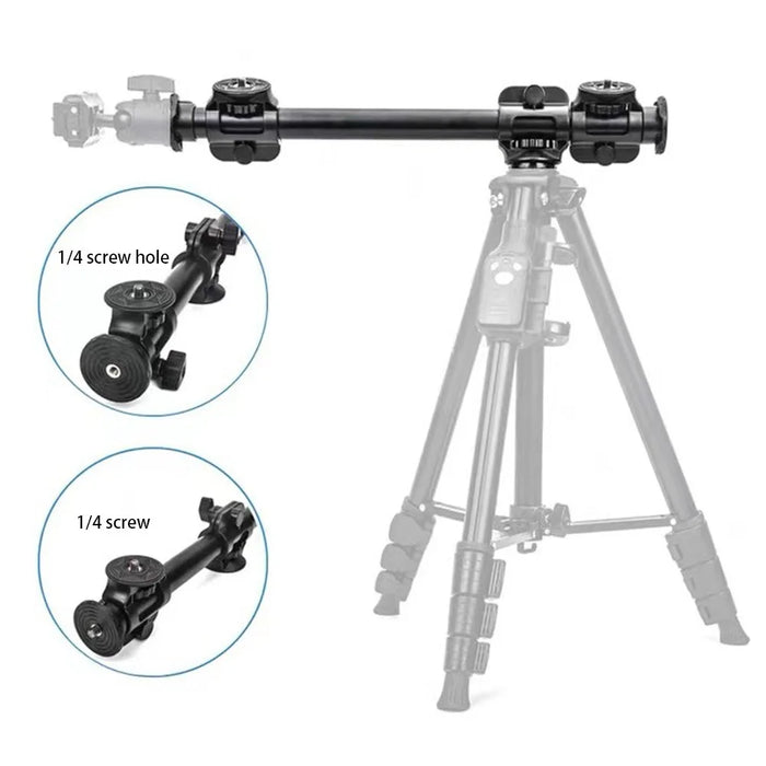 YUNTENG VCT-369 Horizontal Aluminum Alloy Gimbal Extension Pole for Tripod Stabilizer Camera - 2