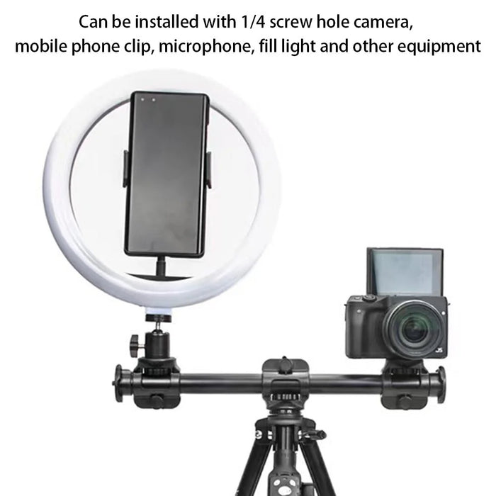 YUNTENG VCT-369 Horizontal Aluminum Alloy Gimbal Extension Pole for Tripod Stabilizer Camera - 5