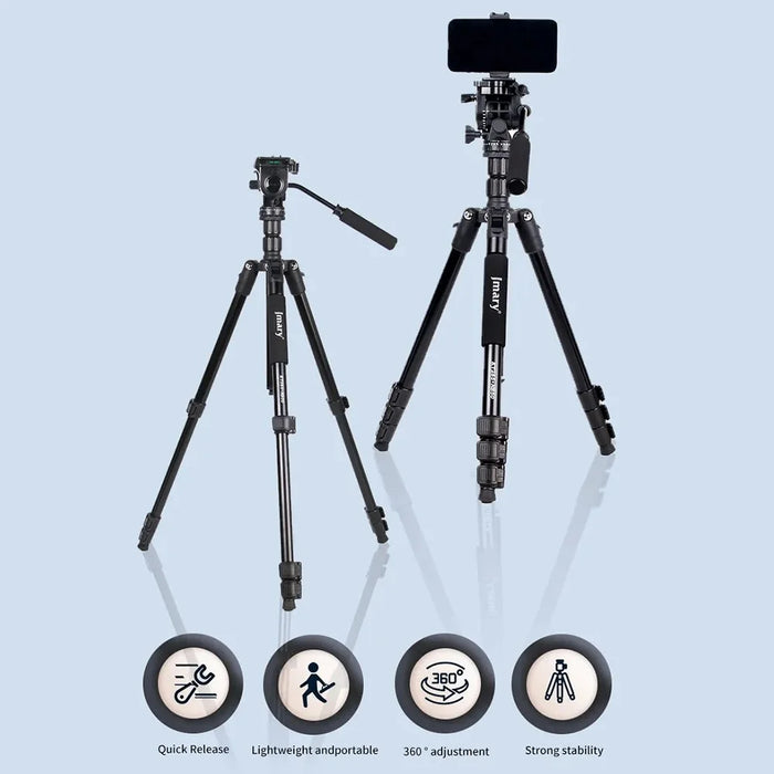 JMARY KT285+NB50 Extendable Height Aluminum Alloy Camera Holder Tripod Stand for Live Streaming - 3