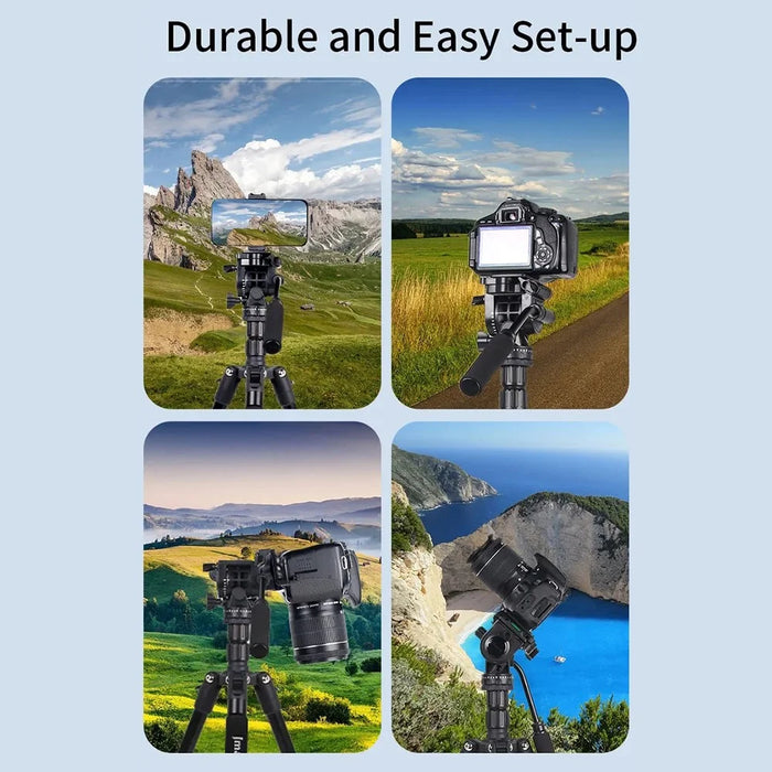 JMARY KT285+NB50 Extendable Height Aluminum Alloy Camera Holder Tripod Stand for Live Streaming - 7