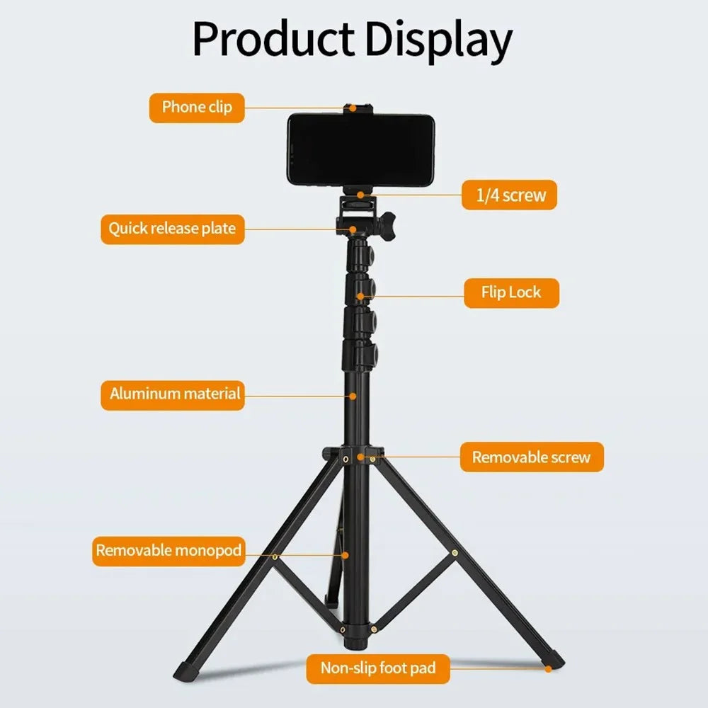JMARY MT-39 Live Streaming DSLR Camera Stand Holder Phone Clamp Tripod - 6