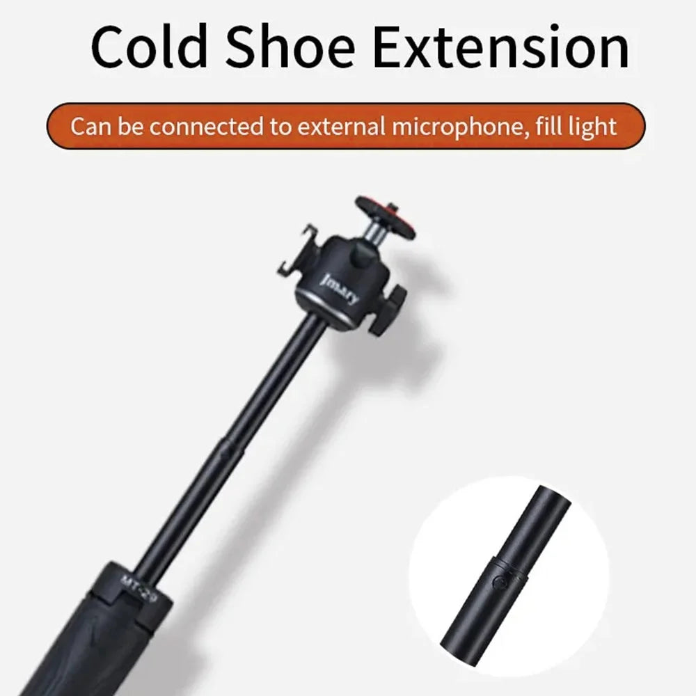 JMARY MT-29 Portable Selfie Stick Camera Phone Holder Mini Extendable Live Streaming Desktop Tripod - 4