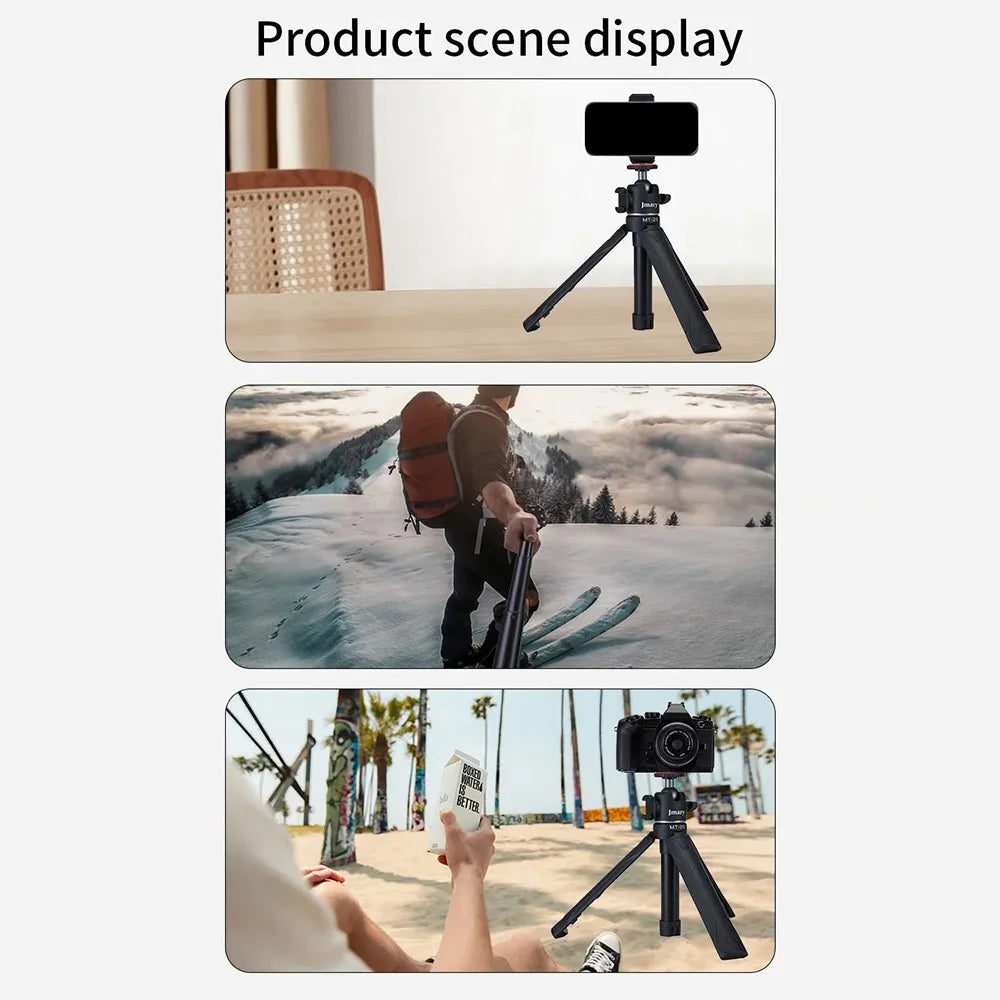 JMARY MT-29 Portable Selfie Stick Camera Phone Holder Mini Extendable Live Streaming Desktop Tripod - 7