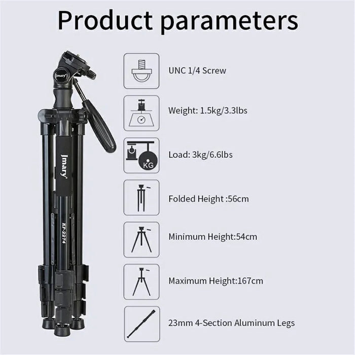 JMARY KP-2274 Multi-function Outdoor Photography Tripod 5-section Adjustable Monopod - 6