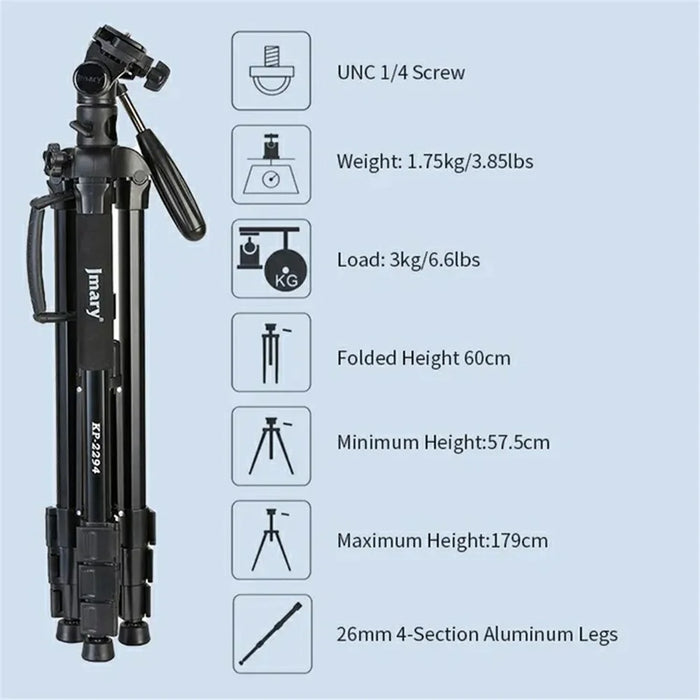 JMARY KP-2294 179cm 4-section Adjustable Monopod Multi-function Panoramic Photography Tripod - 6