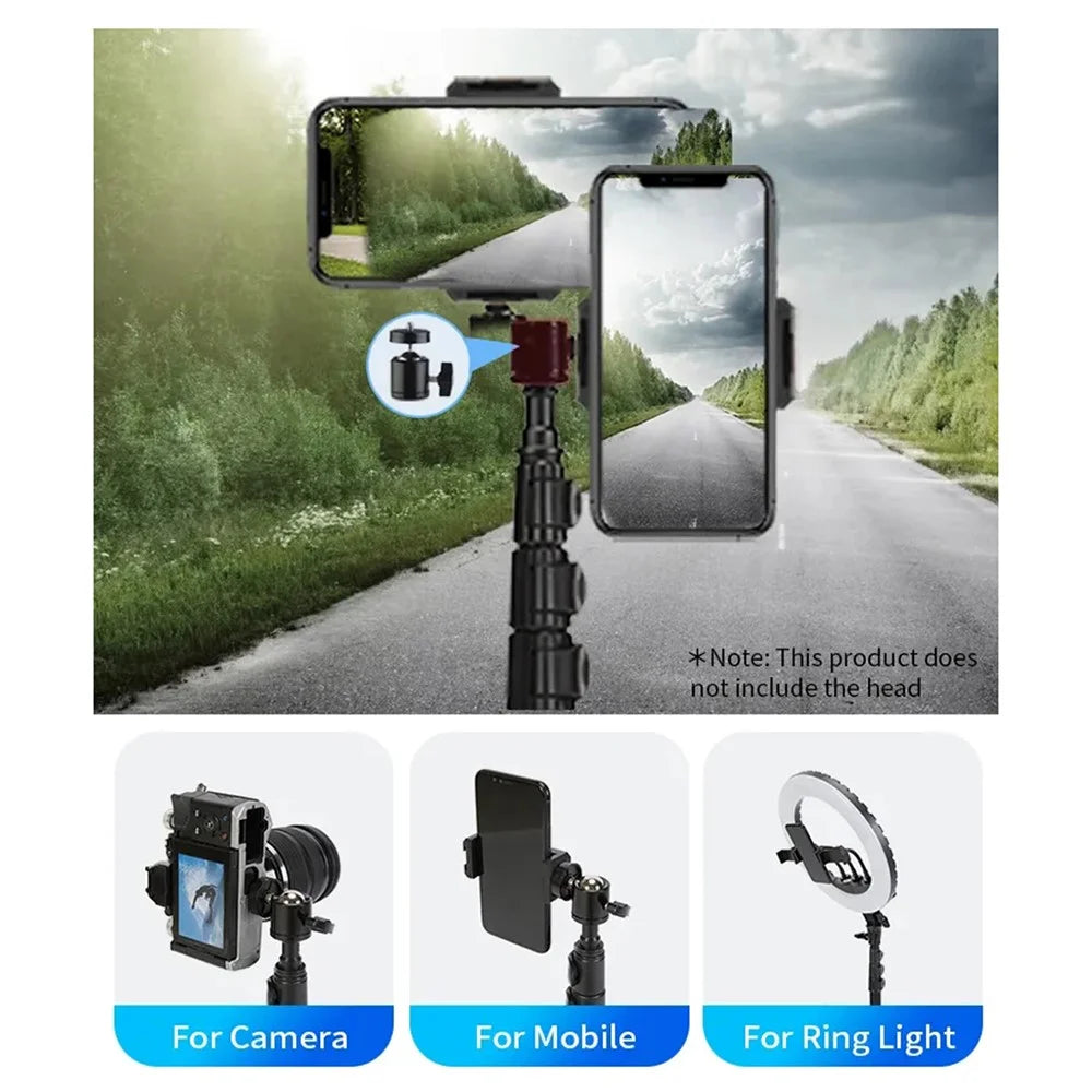 JMARY MT-40 2-in-1 5-section Height Adjustable Tripod Monopod with Phone Holder - 2
