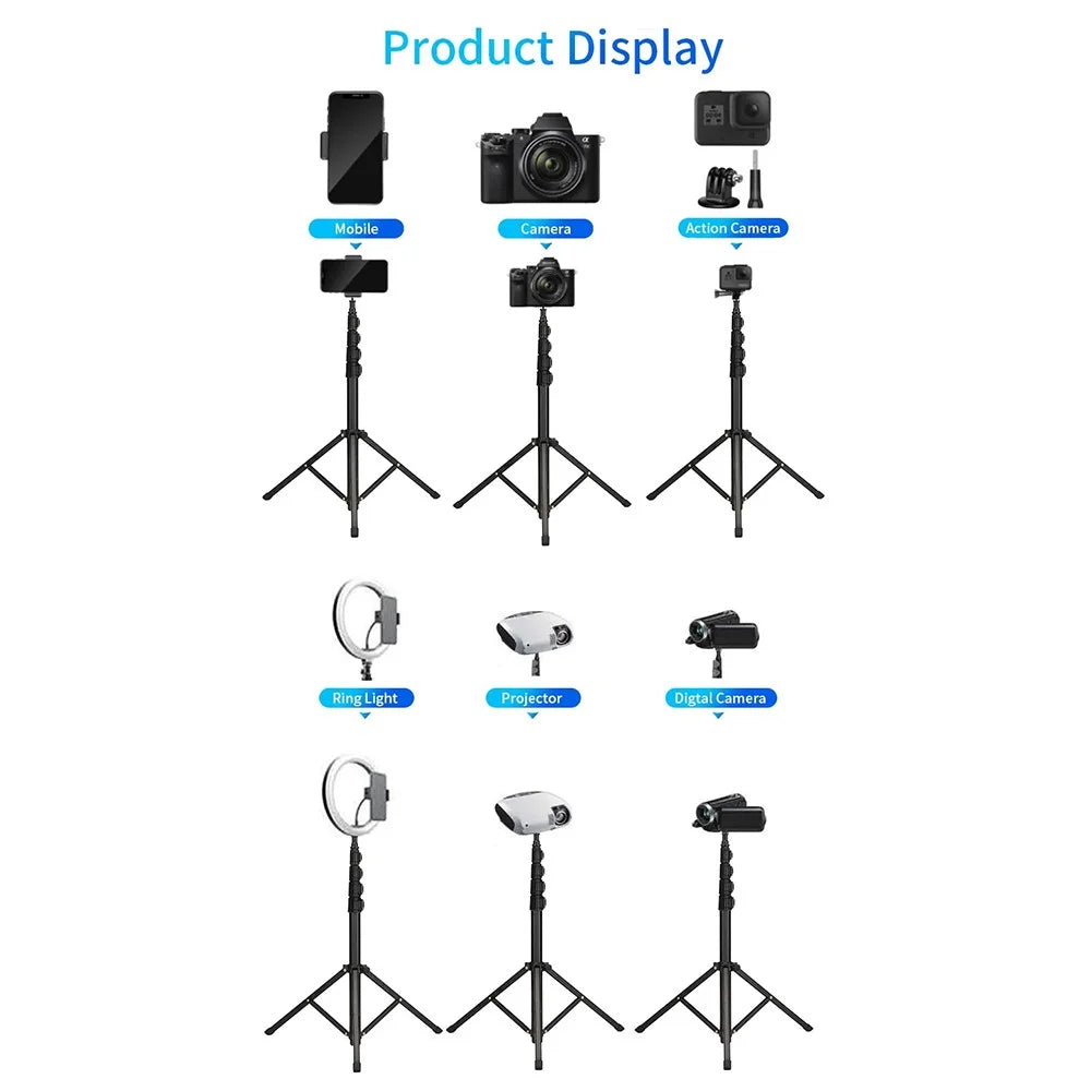 JMARY MT-40 2-in-1 5-section Height Adjustable Tripod Monopod with Phone Holder - 5