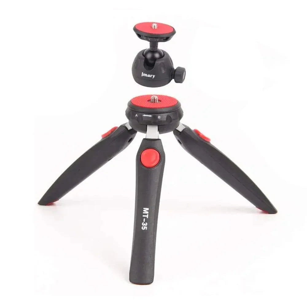 JMARY MT-35 Photography 2 Sections 360 Degree Rotatable Tripod with Phone Holder - 1