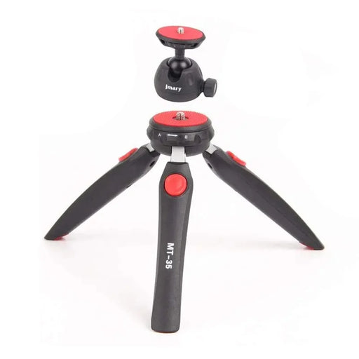JMARY MT-35 Photography 2 Sections 360 Degree Rotatable Tripod with Phone Holder - 1