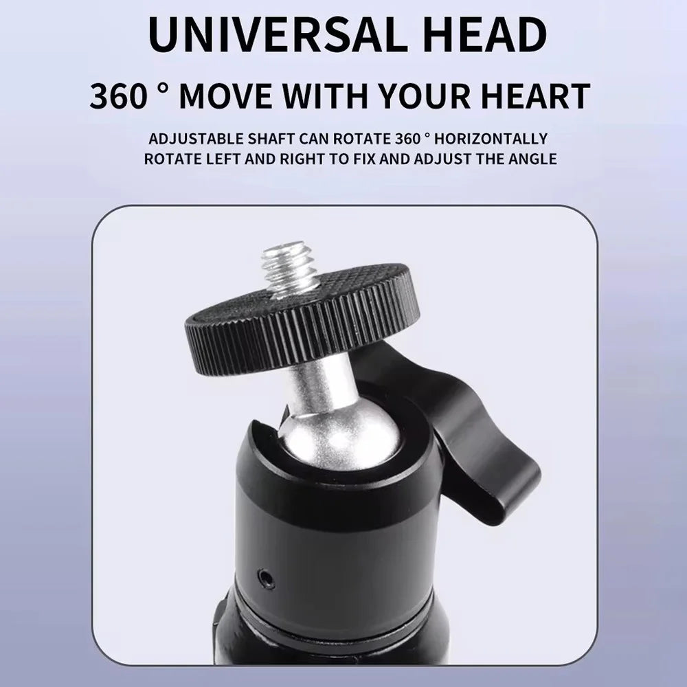 X028 Portable Webcam Tripod Stand Aluminum Alloy Extendable Desktops Tripod - 5