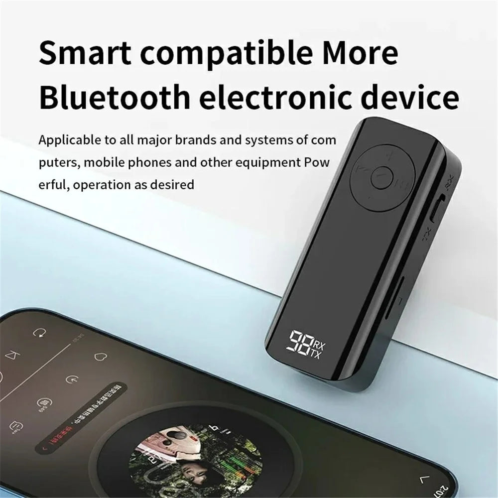 M06 Bluetooth-compatible 5.3 Audio Transmitter Lavalier Receiver for Car AUX Headphone Adapter - 6