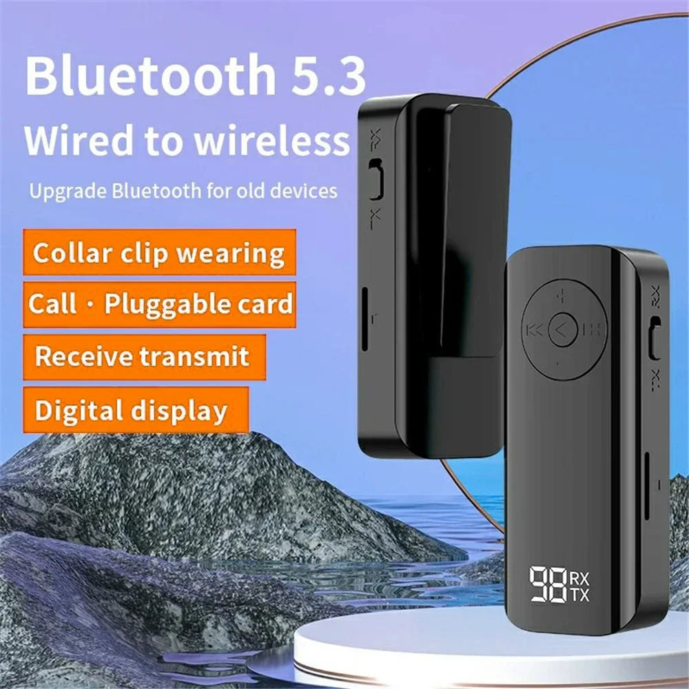 M06 Bluetooth-compatible 5.3 Audio Transmitter Lavalier Receiver for Car AUX Headphone Adapter - 2