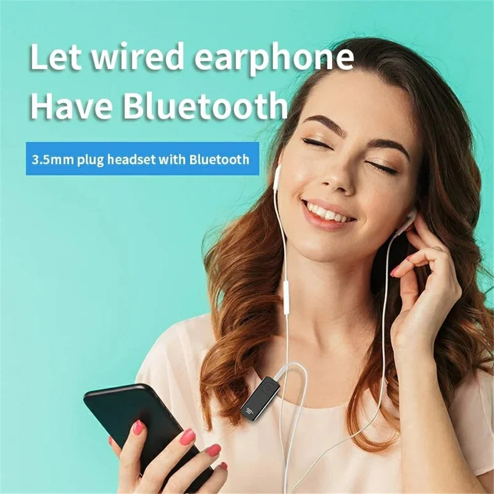 M06 Bluetooth-compatible 5.3 Audio Transmitter Lavalier Receiver for Car AUX Headphone Adapter - 4