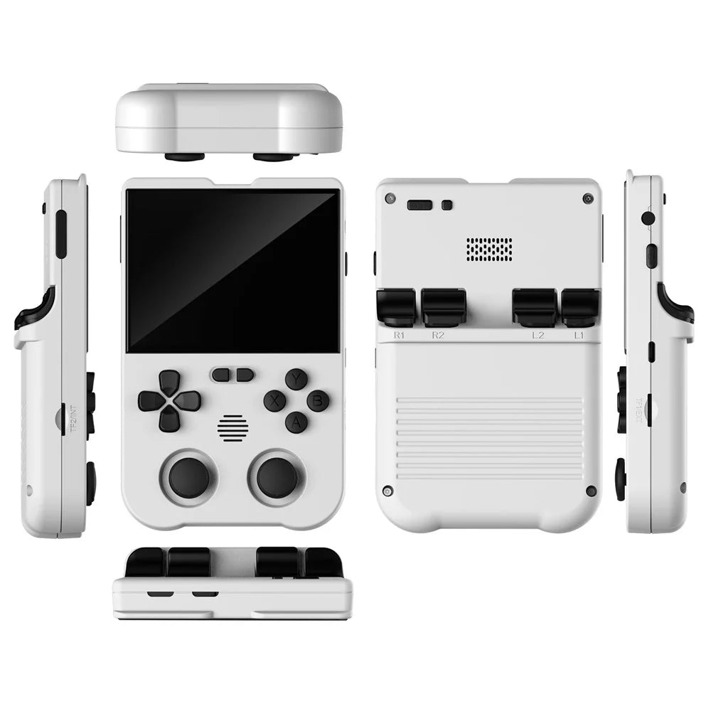 AMPOWN XU10 64GB Game Console Vintage Dual Joy-Pad Handheld Game Machine - White - 1