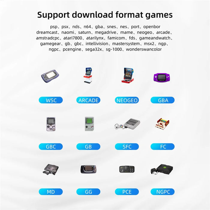 AMPOWN XU10 64GB Game Console Vintage Dual Joy-Pad Handheld Game Machine - White - 6
