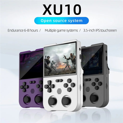 AMPOWN XU10 256GB Game Console Vintage Dual Joy-Pad Handheld Game Machine - White - 2