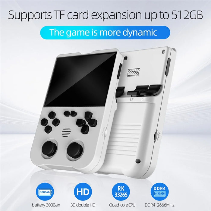AMPOWN XU10 256GB Game Console Vintage Dual Joy-Pad Handheld Game Machine - White - 3