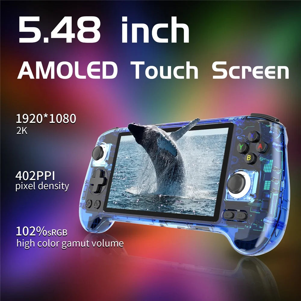 ANBERNIC RG556 8+128G Wireless Gamepad Retro Joystick Game Console with 128G TF Card (English Version) - Blue - 2