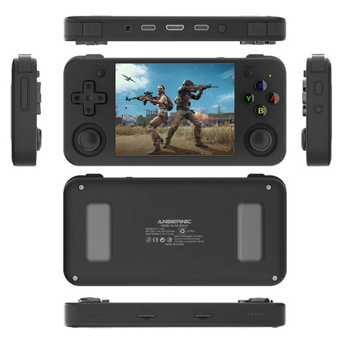 ANBERNIC RG35XXH Linux System 3.5-inch IPS Screen Retro Game Console with HD Output (English Version), 64+128G - Black - 1