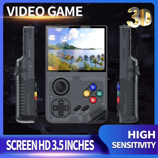 AMPOWN M19 3.5-inch IPS Screen Retro Handheld Game Console 3D Rocker Arcade Gamepad, without Memory Card - Black - 2