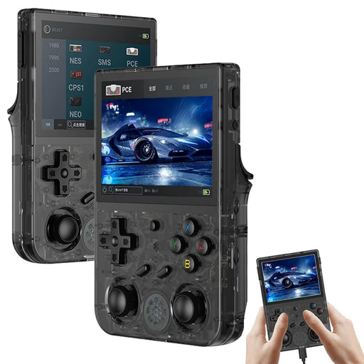 ANBERNIC RG353V 32GB Retro Gamepad Android 11 Linux Handheld Game Console with 3.5 Inch IPS Screen (without TF Card / Games) - Transparent Black - 1