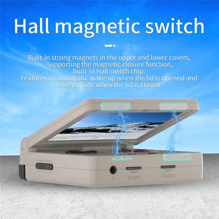ANBERNIC RG35XXSP 3.5-inch Screen Flip Handheld Gaming Machine 64G Wireless Game Console without TF Card (English Version) - Grey - 3