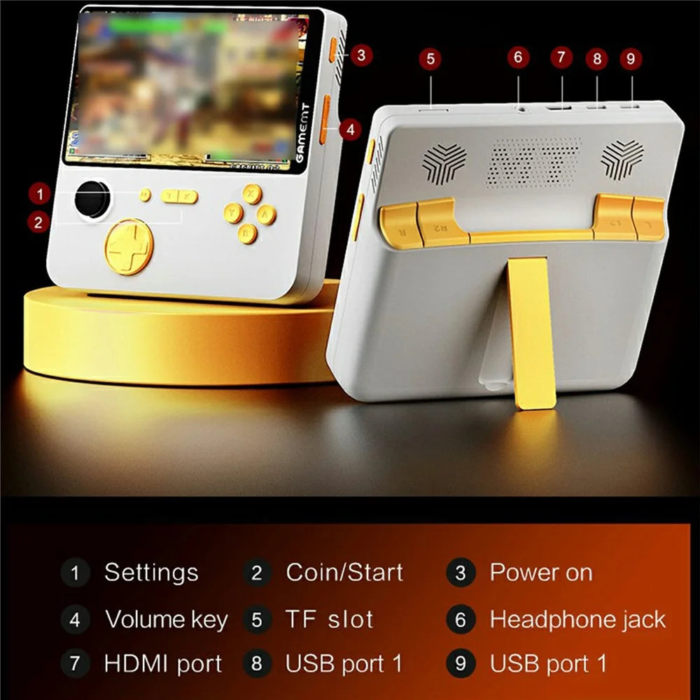 E5 5.0-inch Retro Handheld Game Console Mini Arcade Game Machine Support HD TV Connection, No Memory Card - Yellow - 2