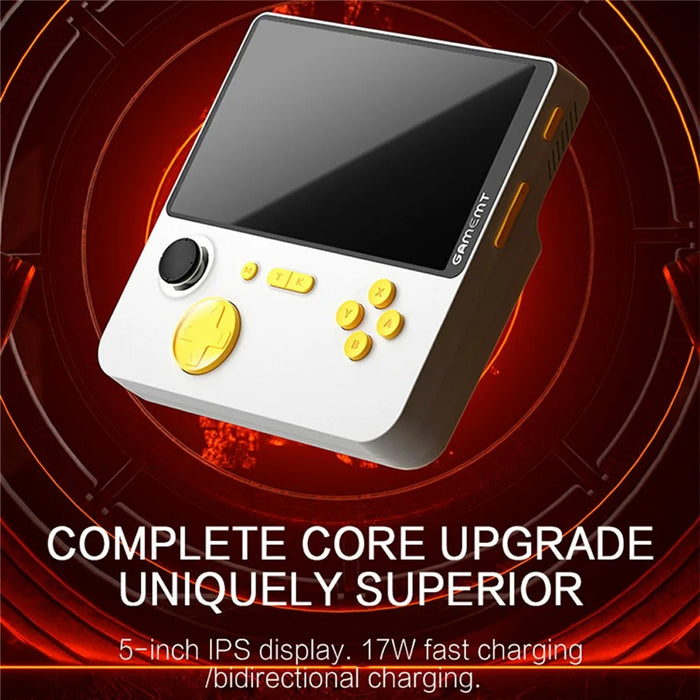 E5 5.0-inch Retro Handheld Game Console Mini Arcade Game Machine Support HD TV Connection with 128G Memory Card - Yellow - 2