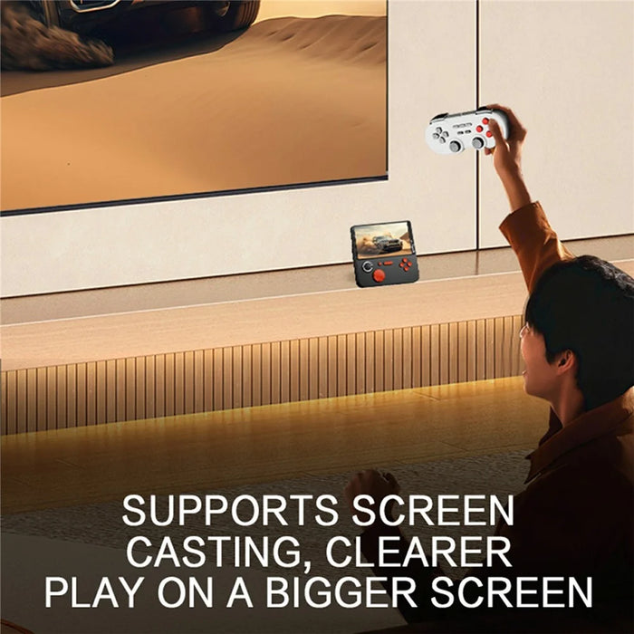 E5 5.0-inch Retro Handheld Game Console Mini Arcade Game Machine Support HD TV Connection with 128G Memory Card - Yellow - 6
