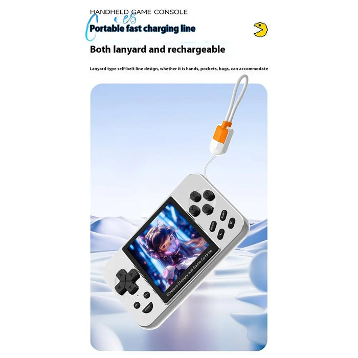 L9 Portable Handheld Video Game Console Phone Magnetic Wireless Charger Power Bank - Silver - 6