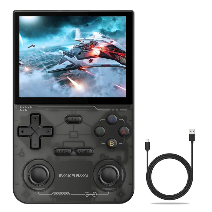 K36 Open Source Handheld Linux Gaming Console Retro Arcade Nostalgic Game Machine (No Memory Card) - Black - 1