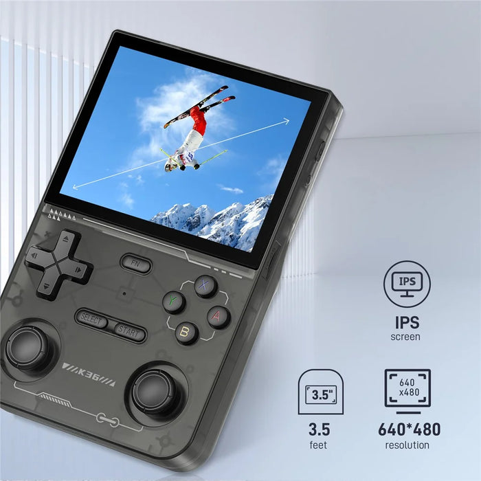 K36 Open Source Handheld Linux Gaming Console Retro Arcade Nostalgic Game Machine (No Memory Card) - Black - 2