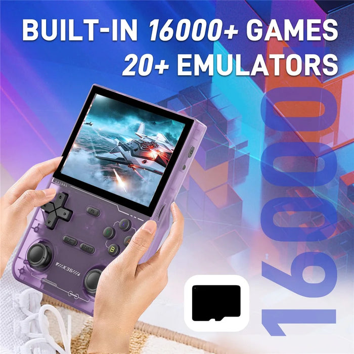 K36 Open Source Handheld Linux Gaming Console Nostalgic Arcade Game Machine with 64G Memory Card - Purple - 3