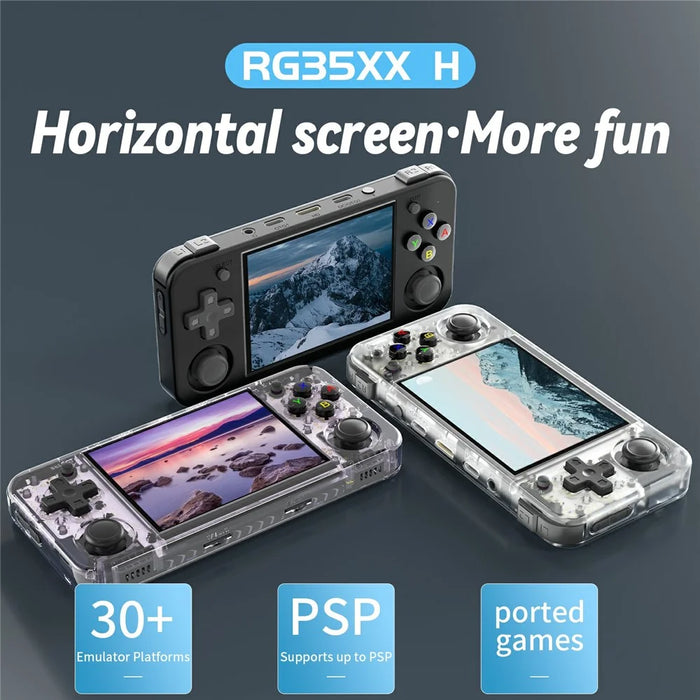 ANBERNIC RG35XXH Open Source Handheld Game Console Wireless Controller with 32G + 128G TF Card - Transparent White - 2