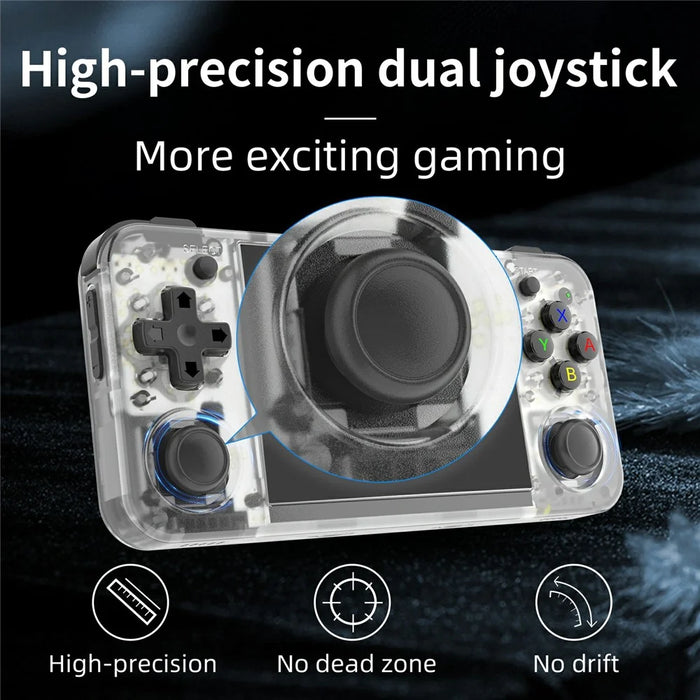 ANBERNIC RG35XXH Open Source Handheld Game Console Wireless Controller with 32G + 128G TF Card - Transparent White - 6