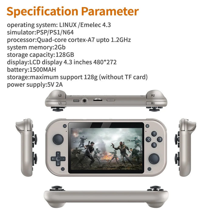 M17 4.3 Inch Screen Handheld Video Game Console 3D Arcade Emulator Controller with 128G Memory - 6
