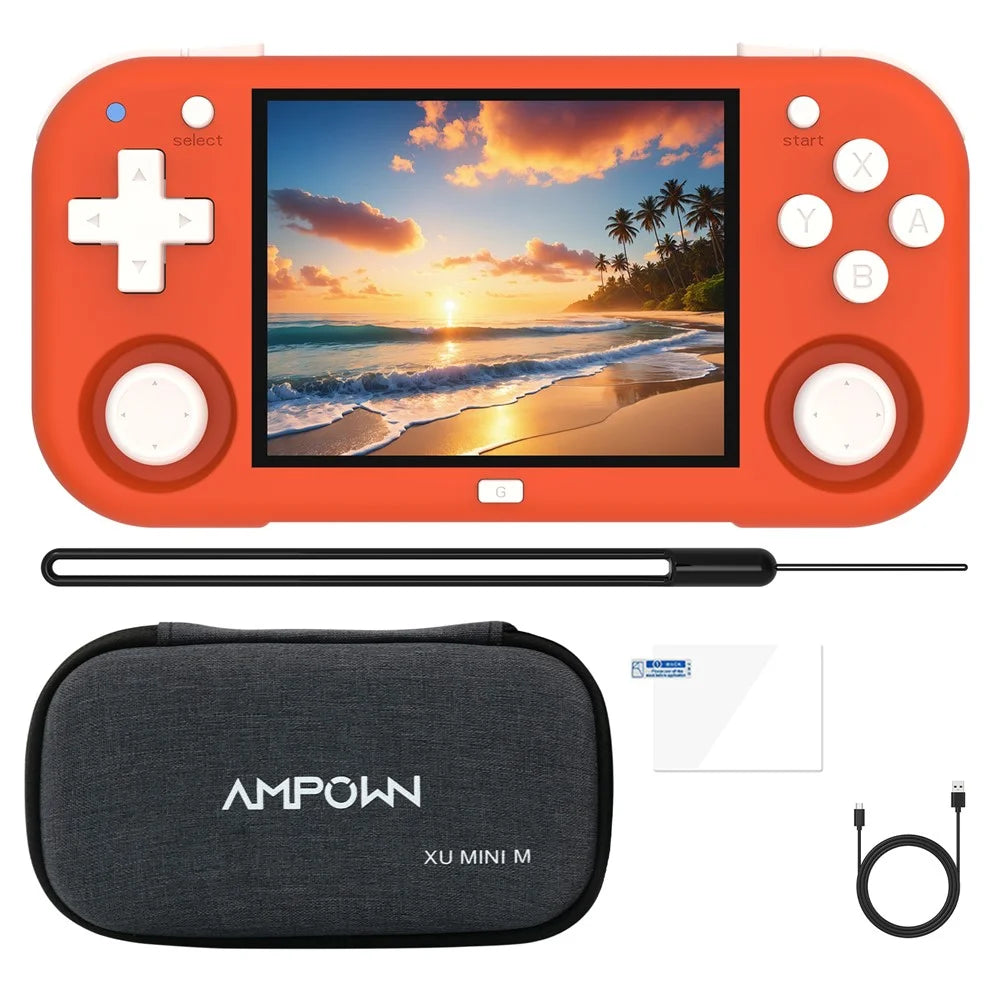 AMPOWN Magicx XU Mini M 64GB Portable Handheld Game Console Open Source High Definition Gaming Machine - Orange - 1