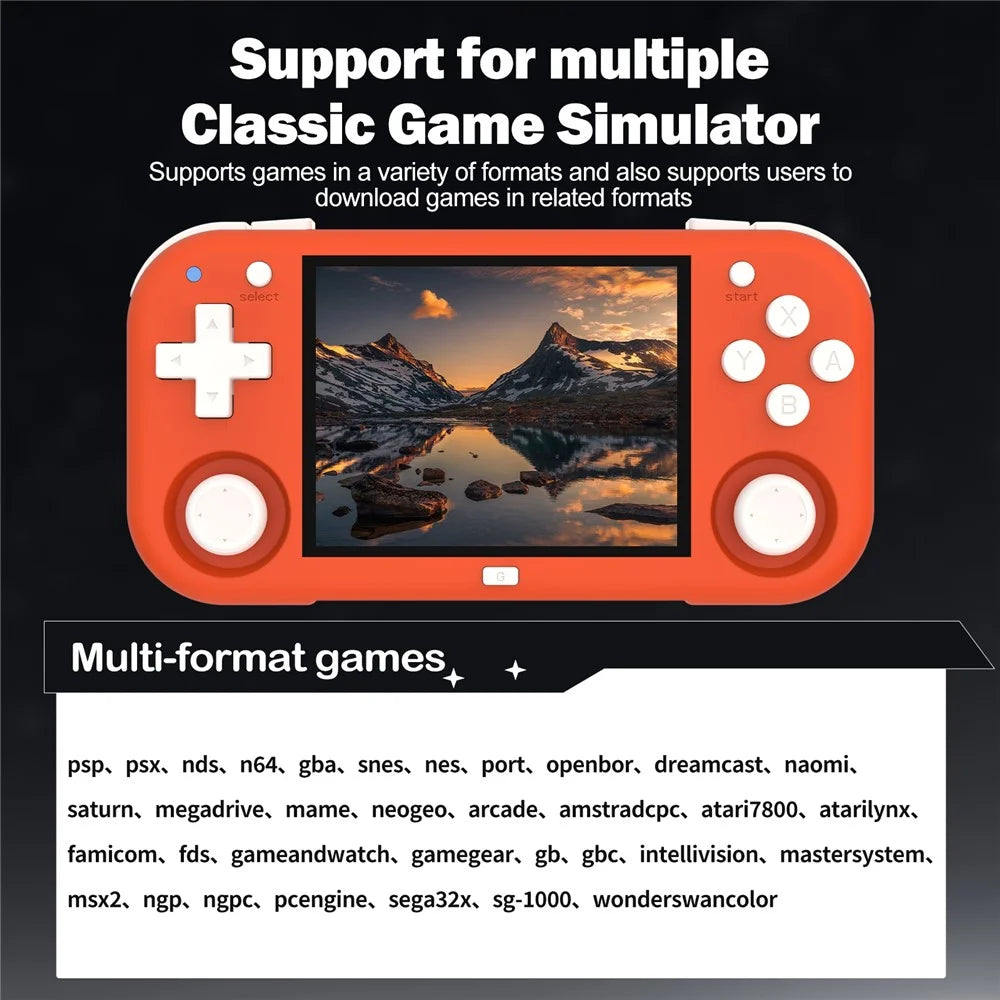 AMPOWN Magicx XU Mini M 64GB Portable Handheld Game Console Open Source High Definition Gaming Machine - Orange - 4