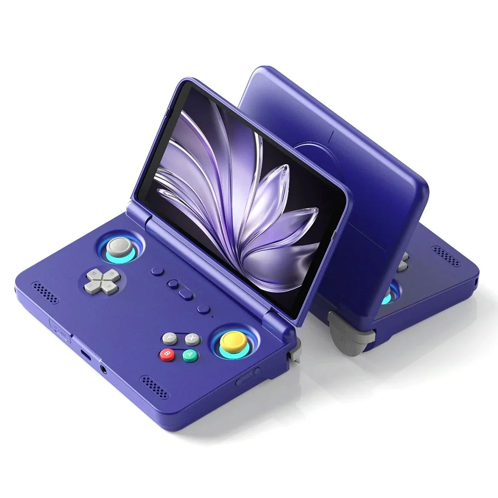 RETROID Pocket Flip2 Handheld Gaming Console 5.5 Inch AMOLED Screen Foldable Gamepad, 8+128G Storage - Purple - 1